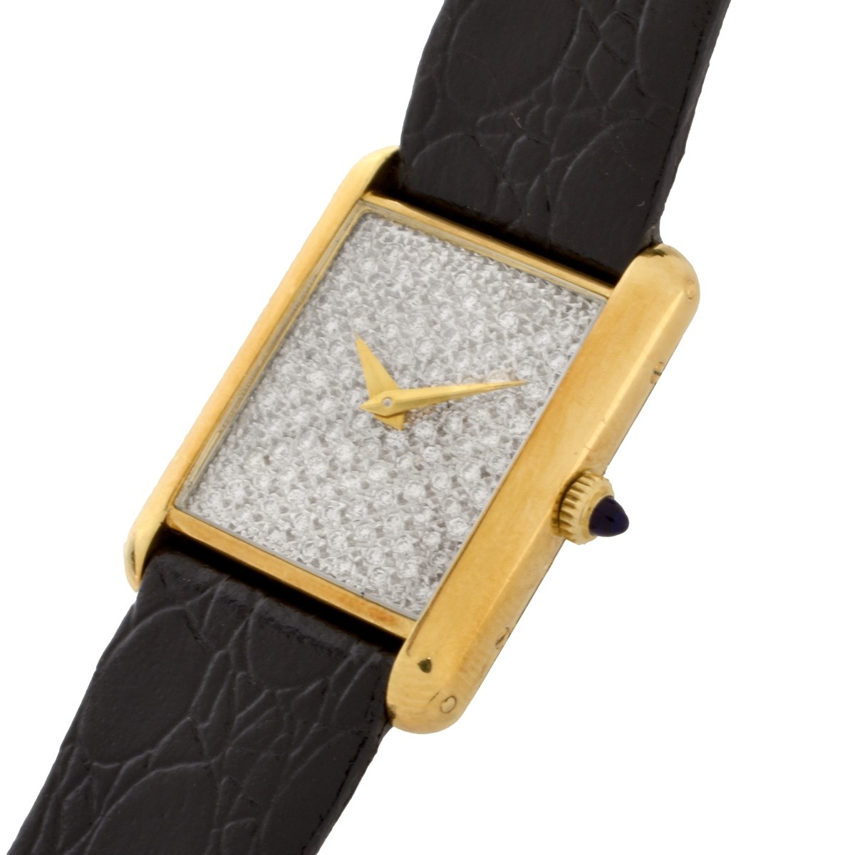 Diamond and 18K Tank Watch