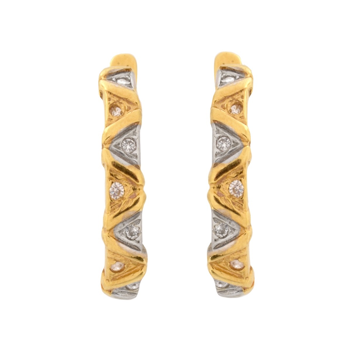 Diamond and 18K Earrings