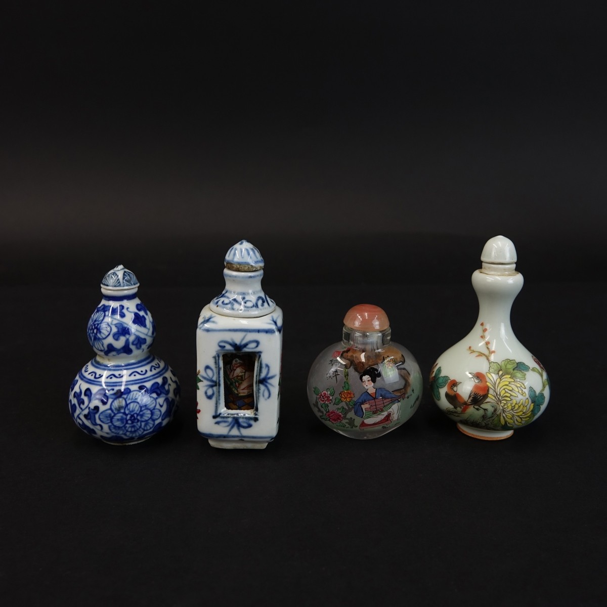 Four (4) Antique Chinese Snuff Bottles