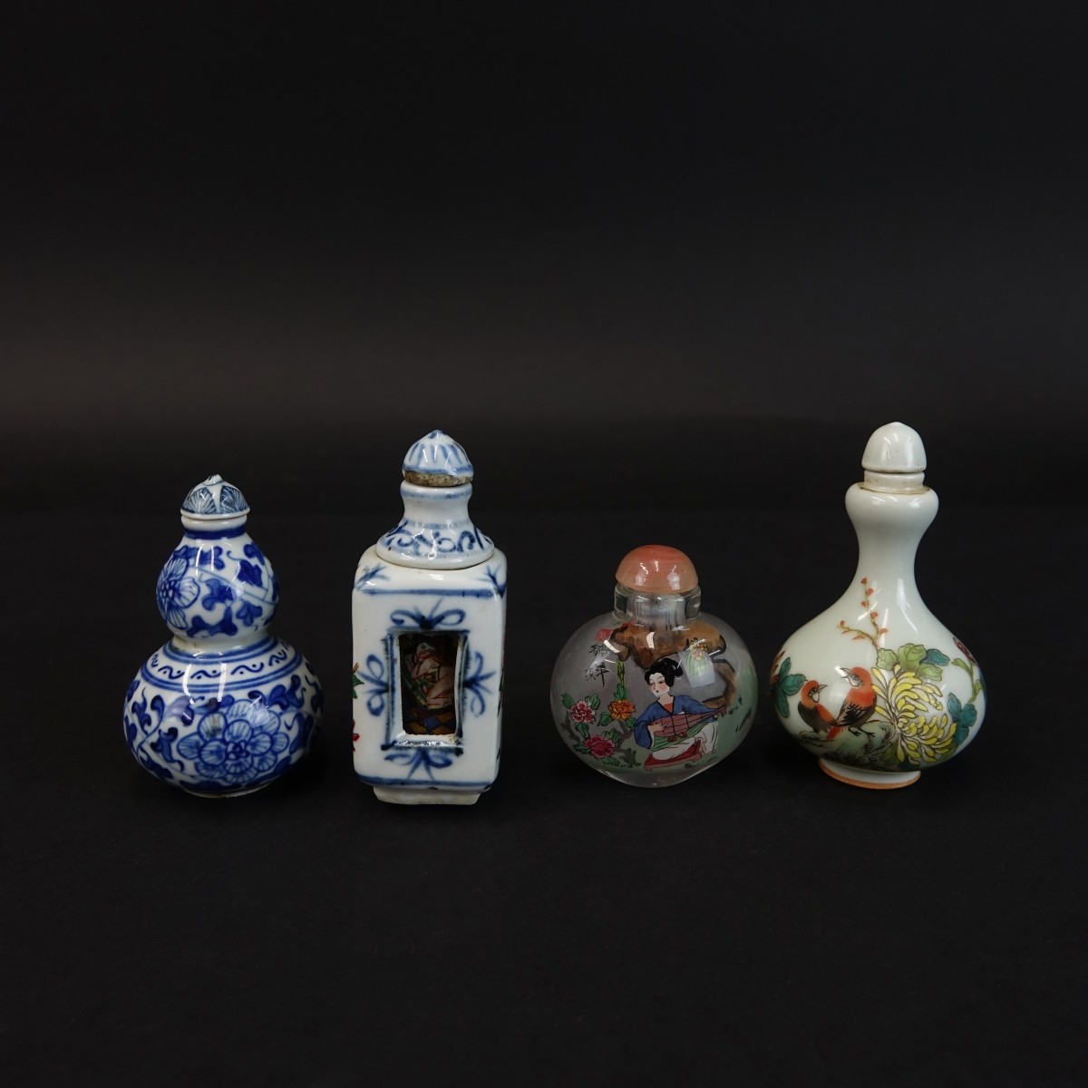 Four (4) Antique Chinese Snuff Bottles