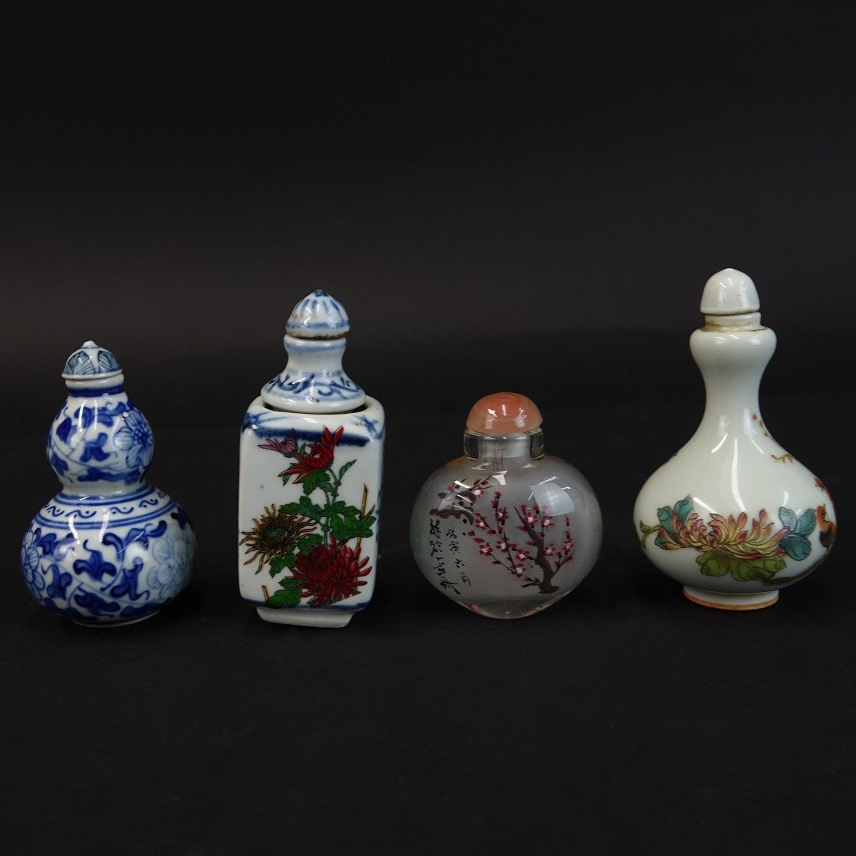 Four (4) Antique Chinese Snuff Bottles