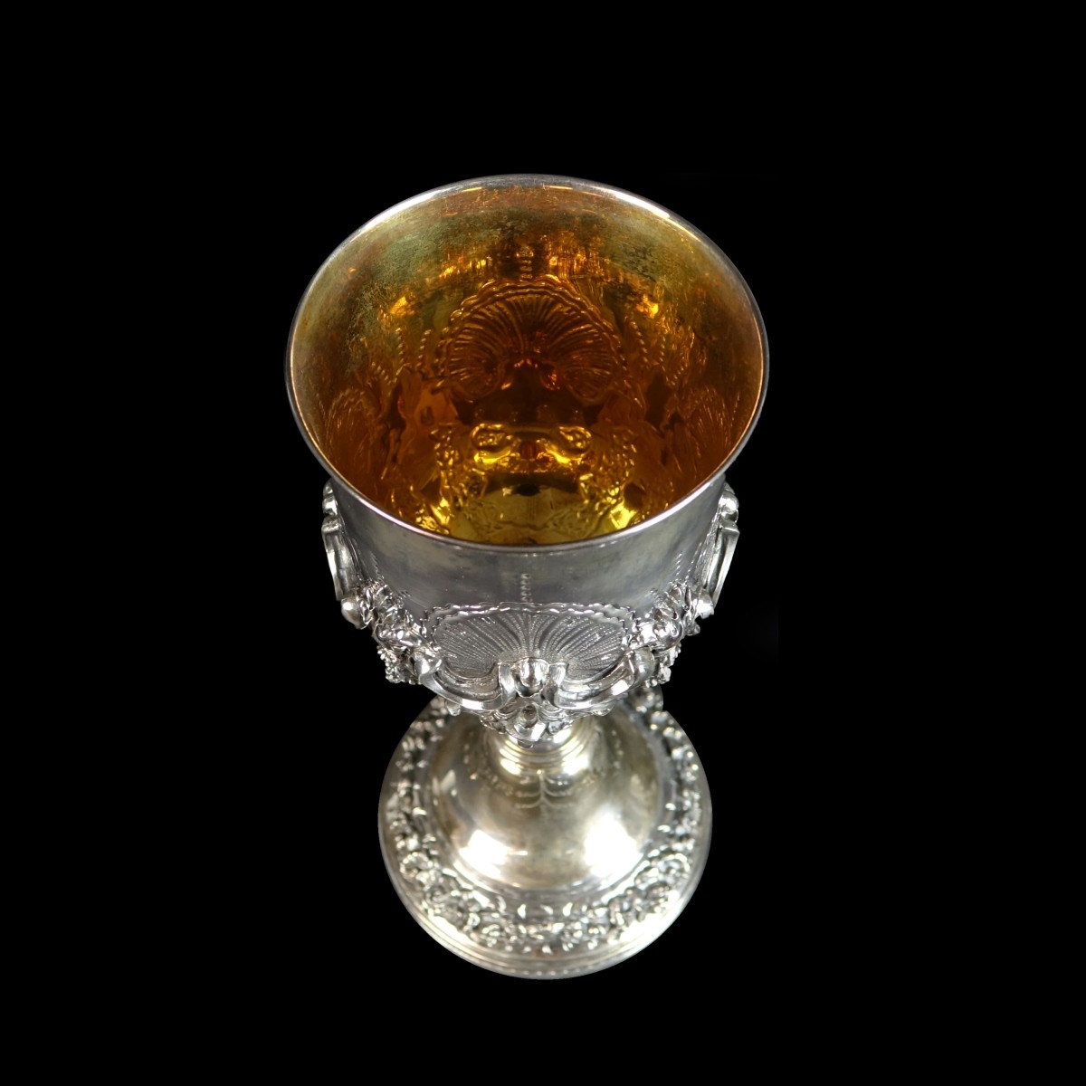 Vintage Judaic Sterling Silver Chalice