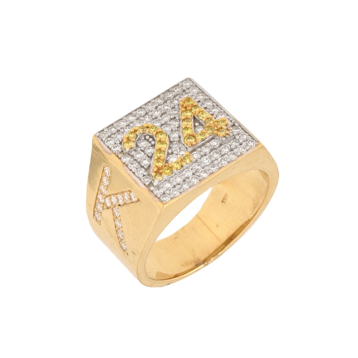 "Kobi Bryant 24" Diamond and 18K Ring