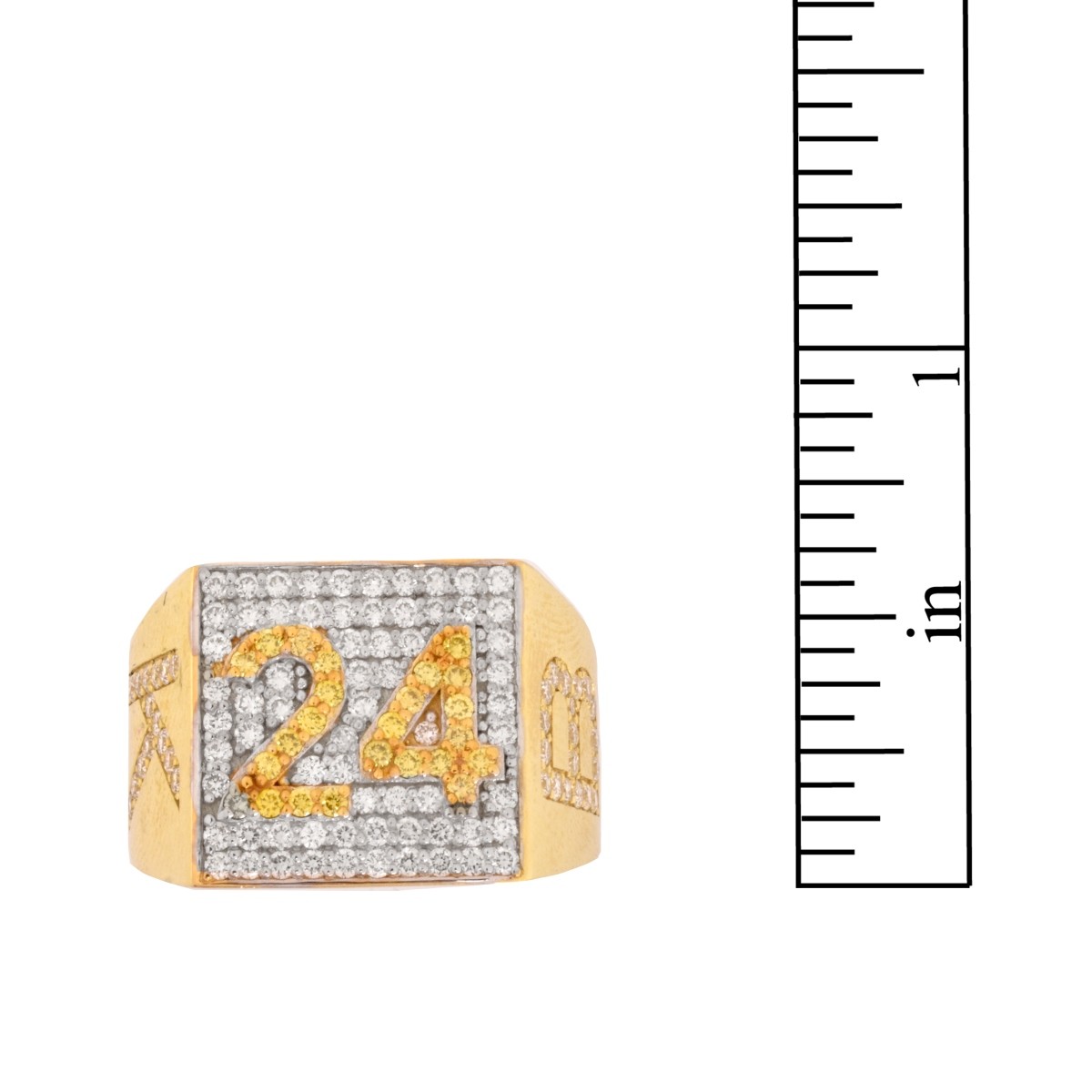 "Kobi Bryant 24" Diamond and 18K Ring