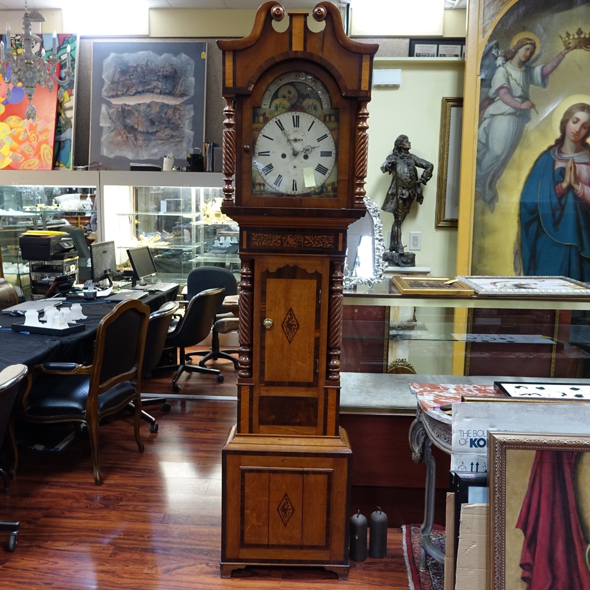 Antique English Tall Grandfather Clock