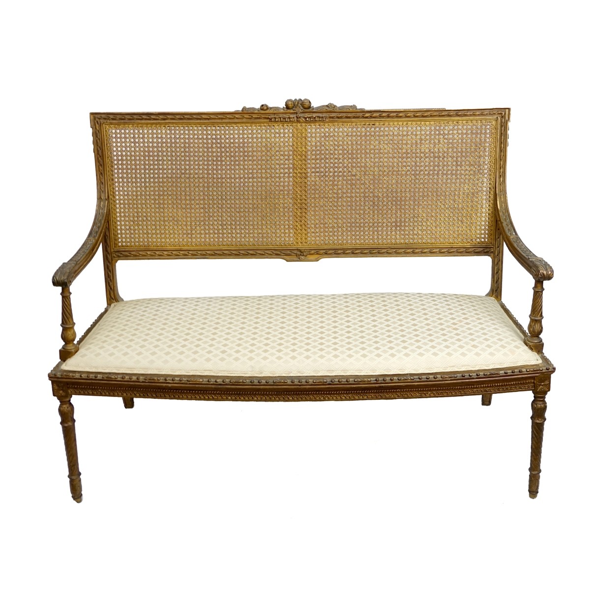 Antique Louis XVI Style Love Seat