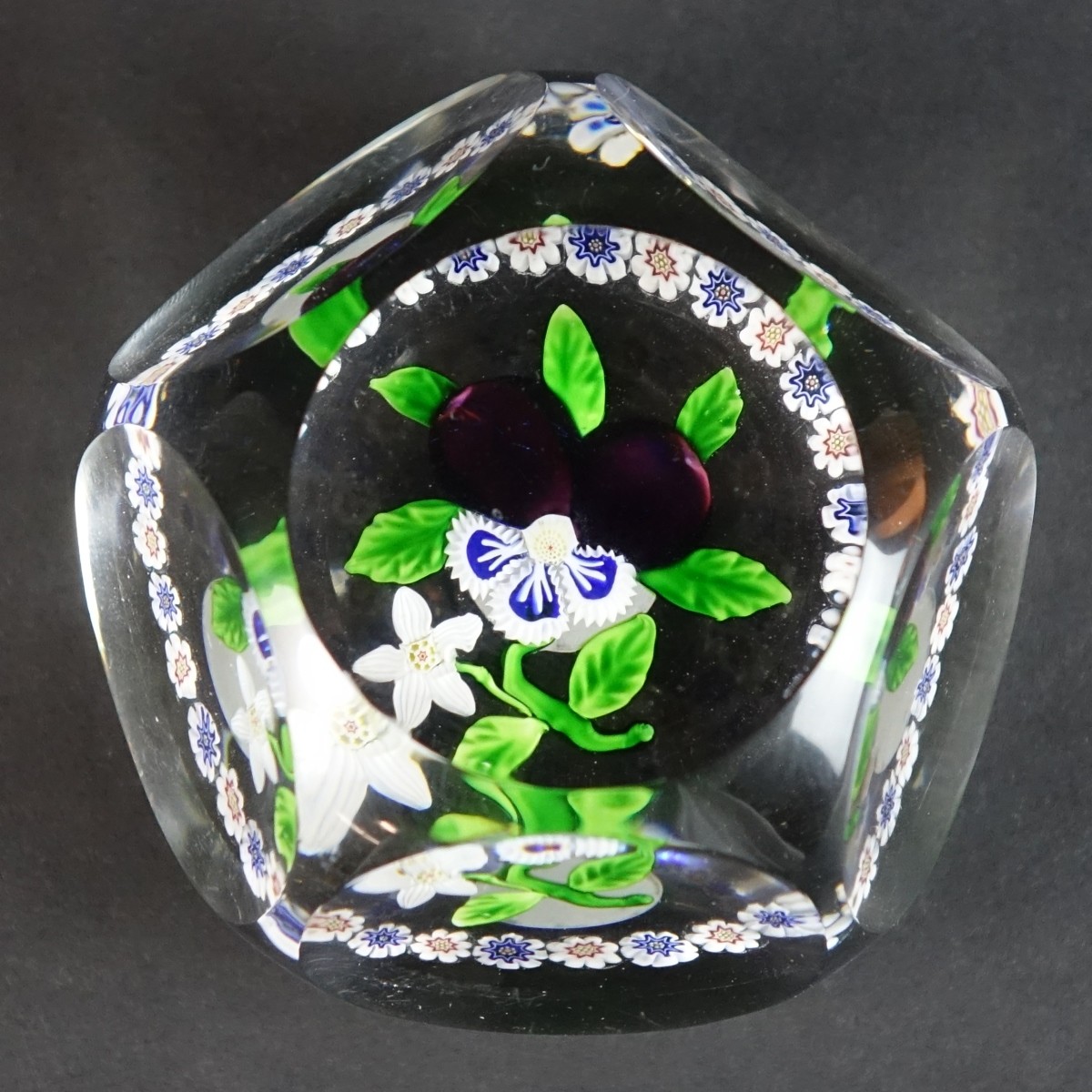 Antique Baccarat Faceted Paperweight