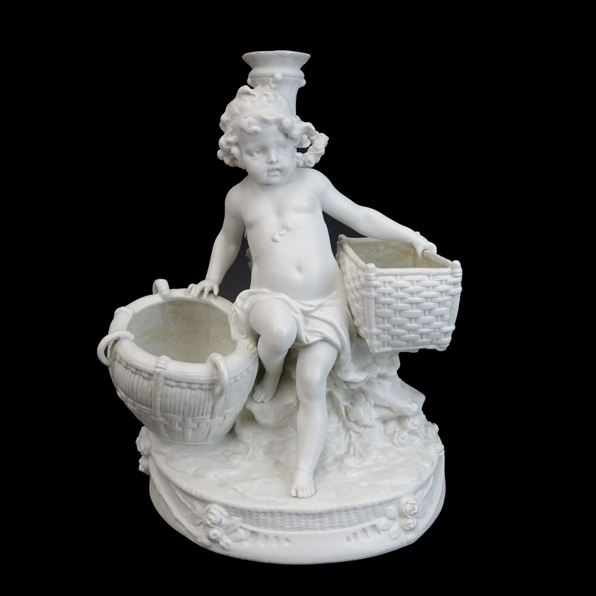 Large French Style Bisque Porcelain Figurine