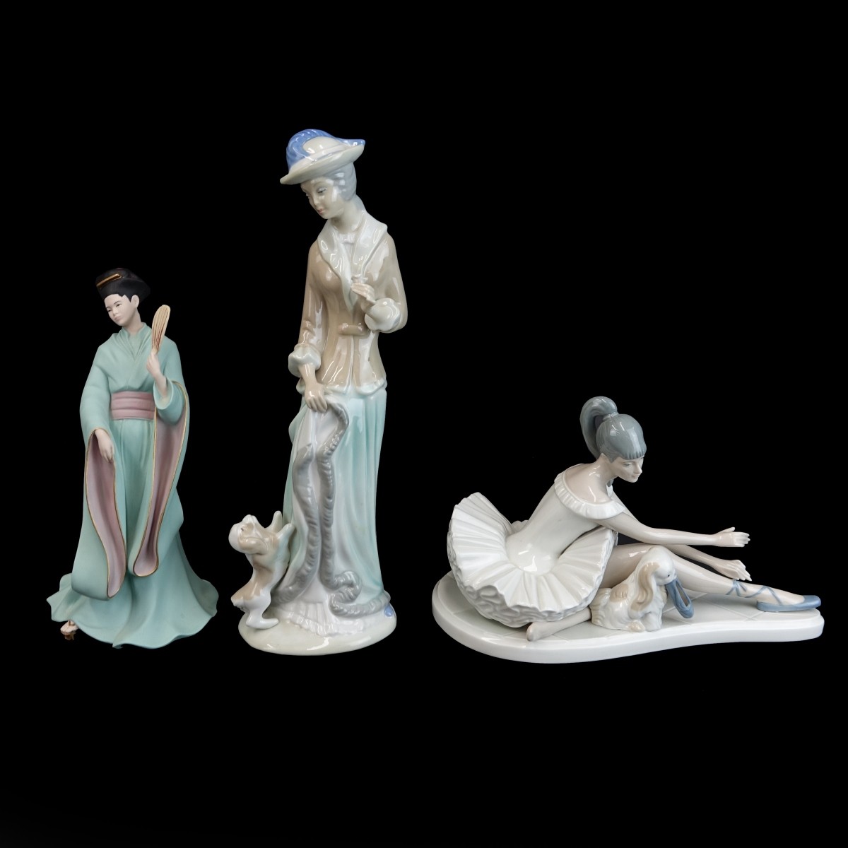 Three (3) Vintage Porcelain Figurines