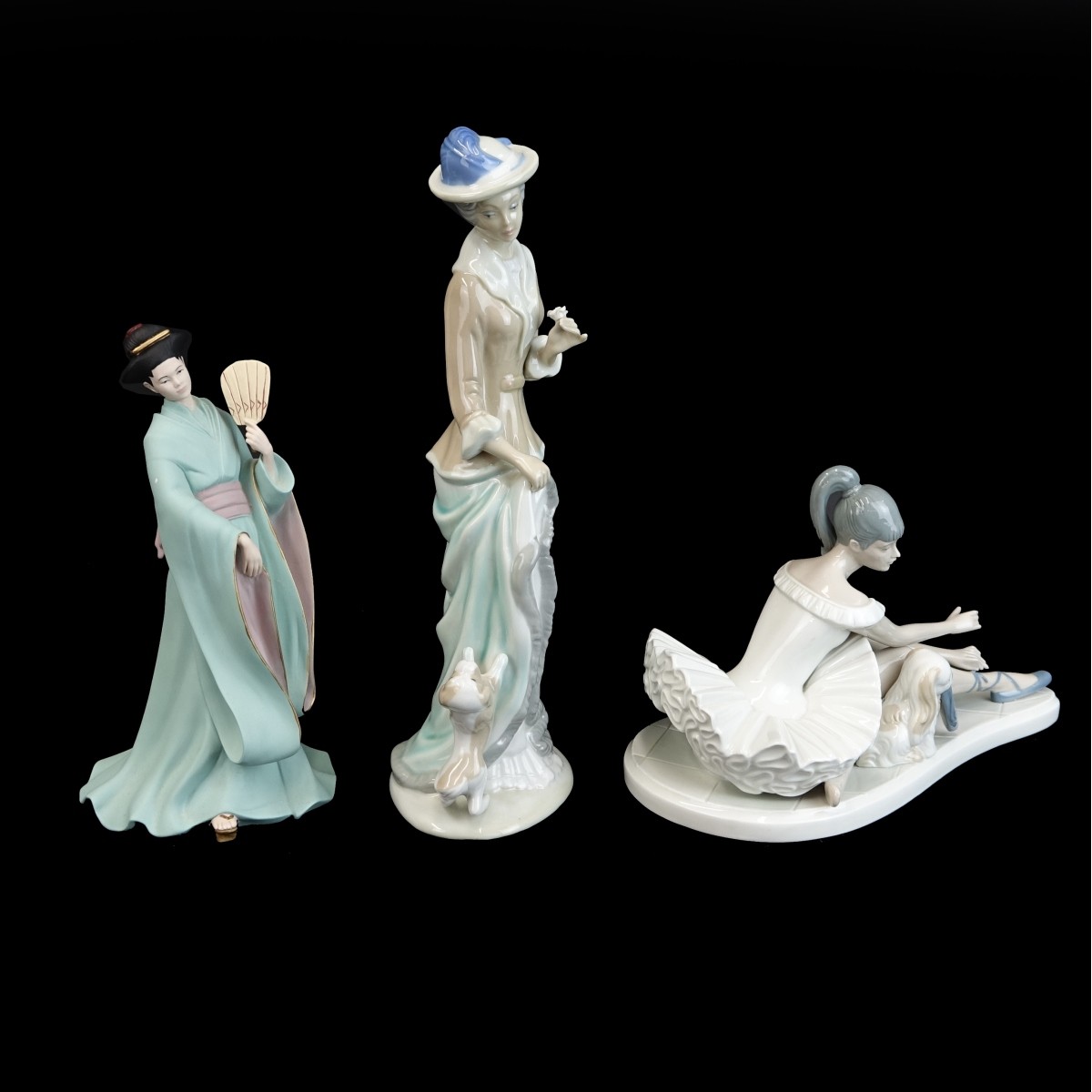 Three (3) Vintage Porcelain Figurines