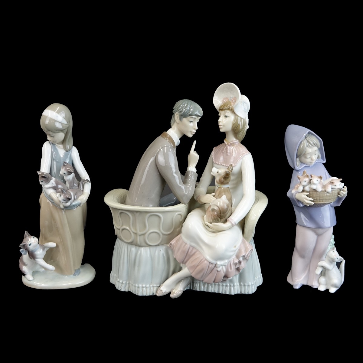 Three (3) Lladro Porcelain Figurines