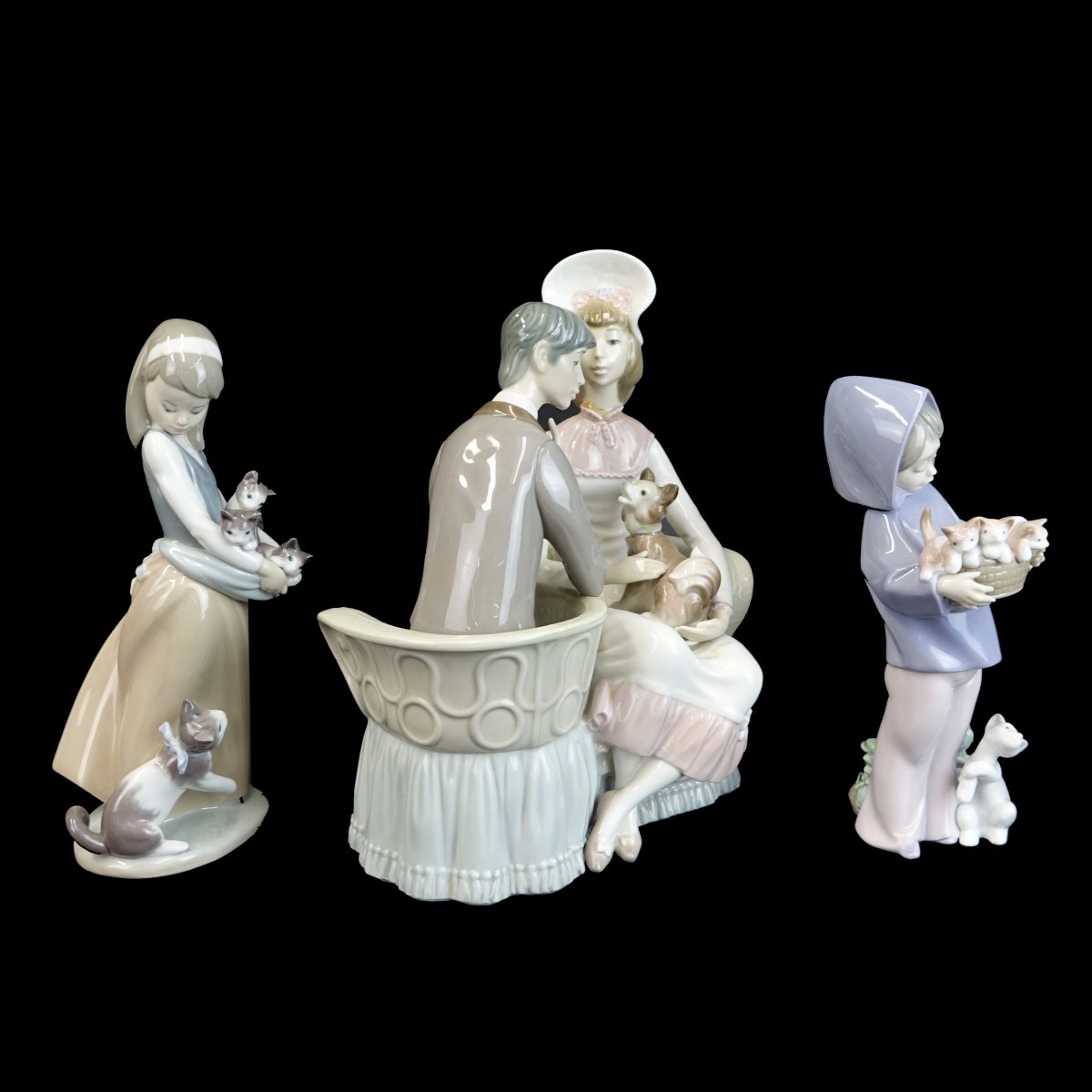 Three (3) Lladro Porcelain Figurines