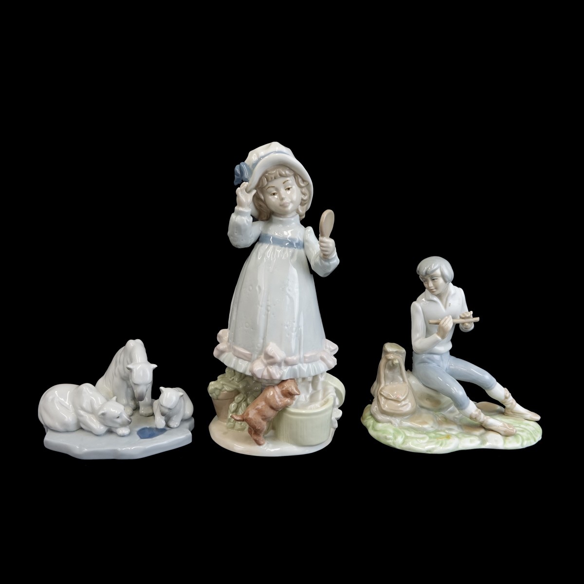 Three (3) Vintage Porcelain Figurines