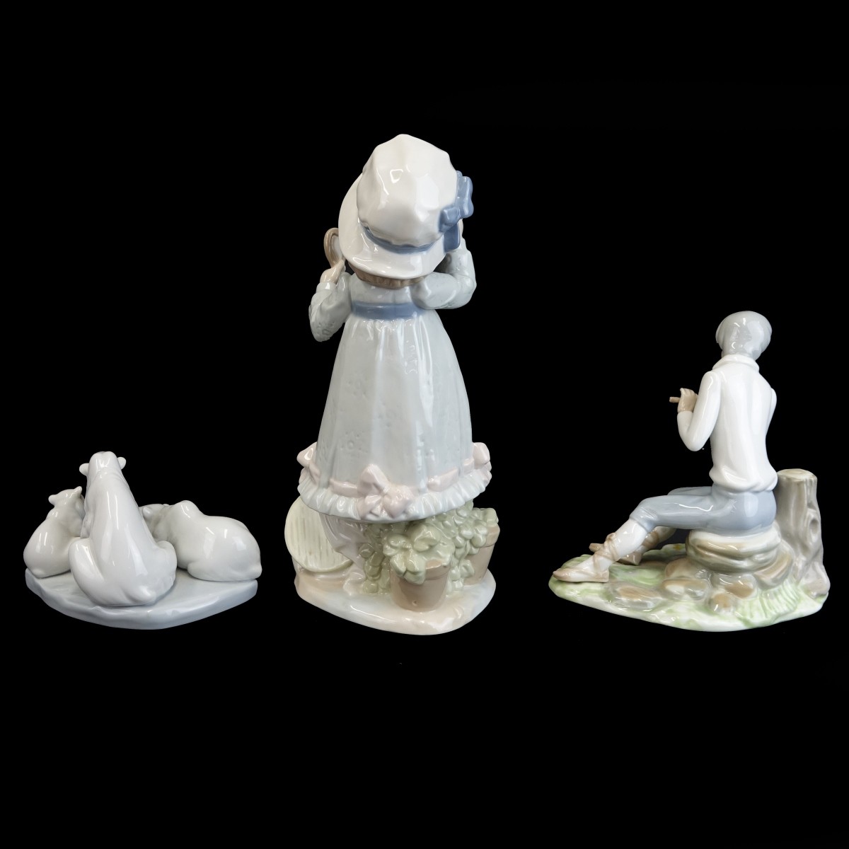 Three (3) Vintage Porcelain Figurines