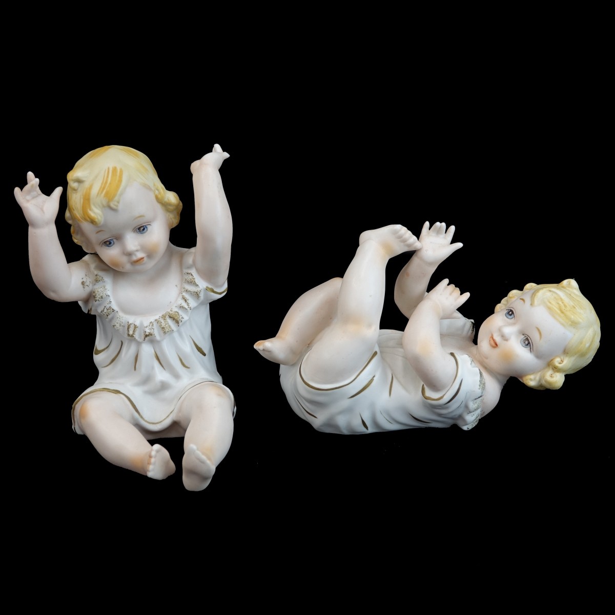 Two (2) Vintage Bisque Porcelain Babies