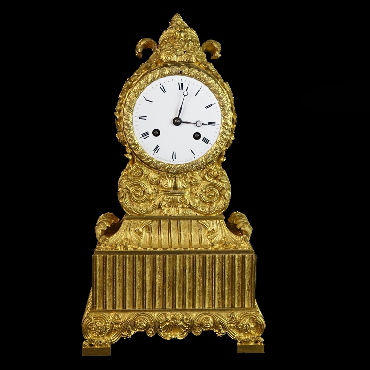 Antique French Rococo Style Mantle Clock