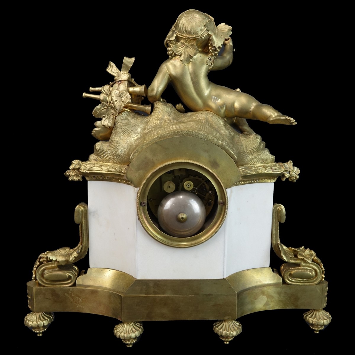 Antique Italian Neoclassical Style Mantle Clock