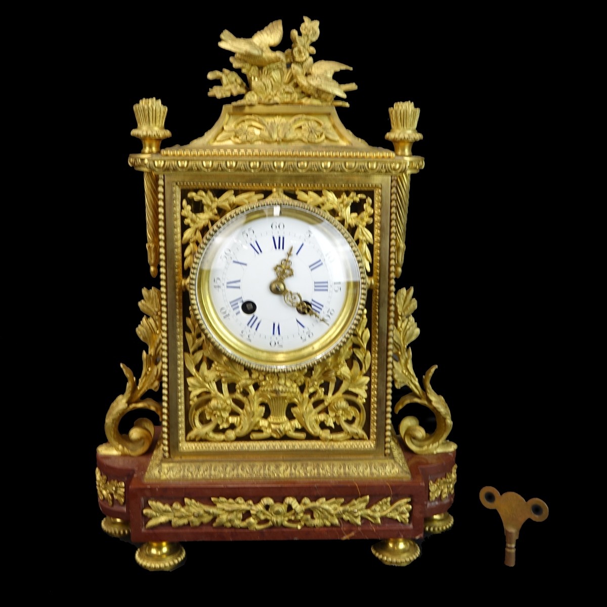 Antique French Louis XVI Style Mantle Clock