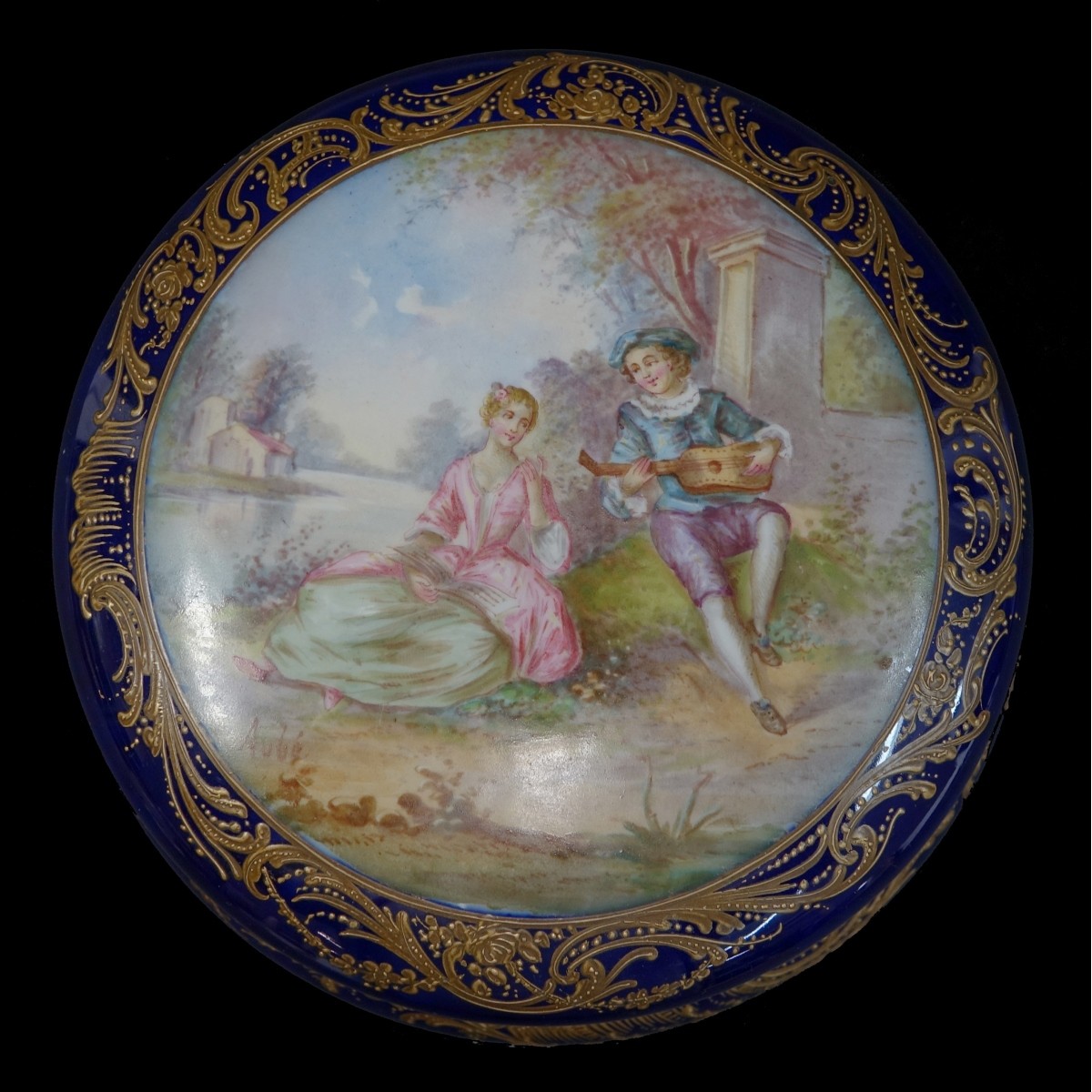 Antique French Sevres Style Covered Box