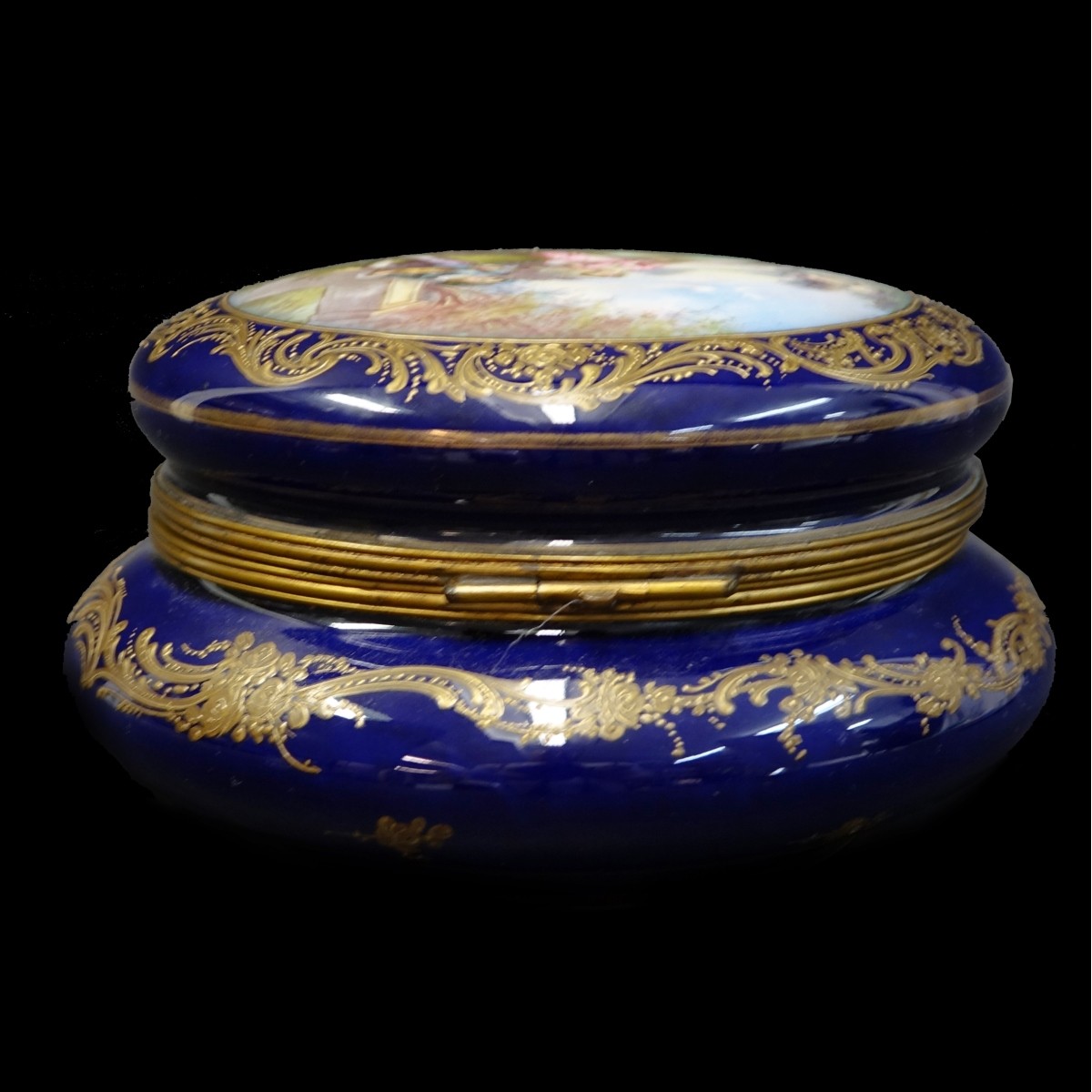 Antique French Sevres Style Covered Box