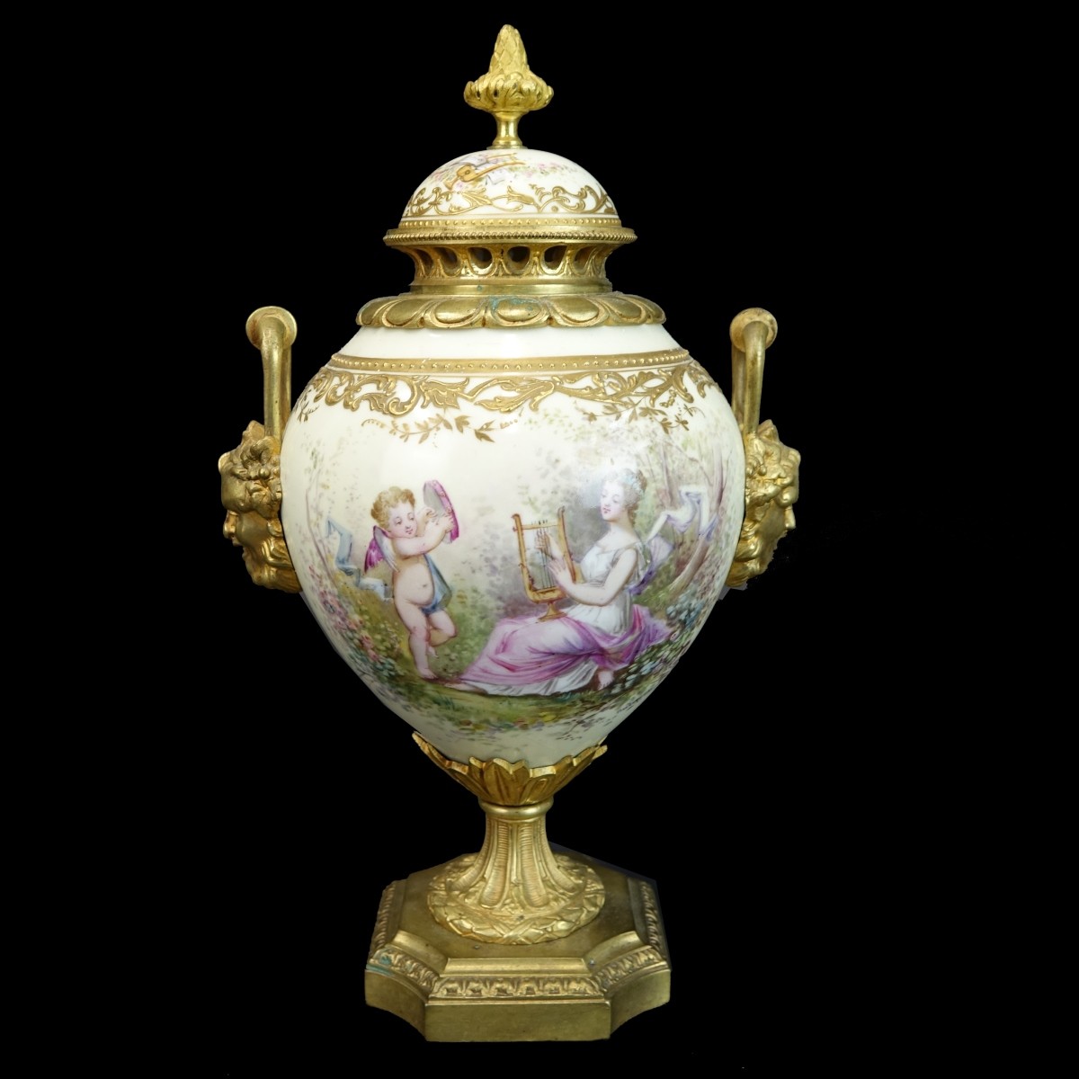 Antique French Sevres Covered Urn