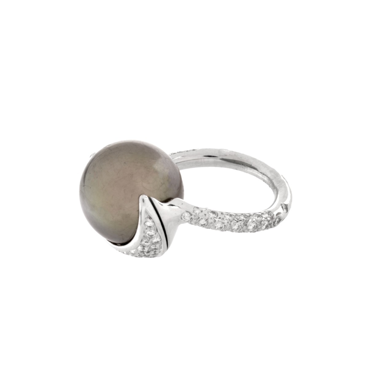 Chanel Diamond Pearl and 18K Ring