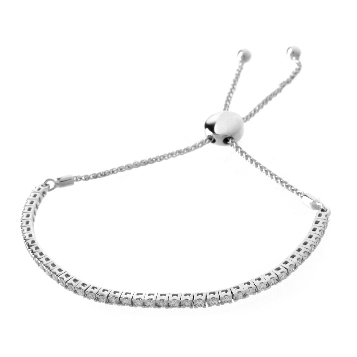 Diamond and 14K Bolo Bracelet