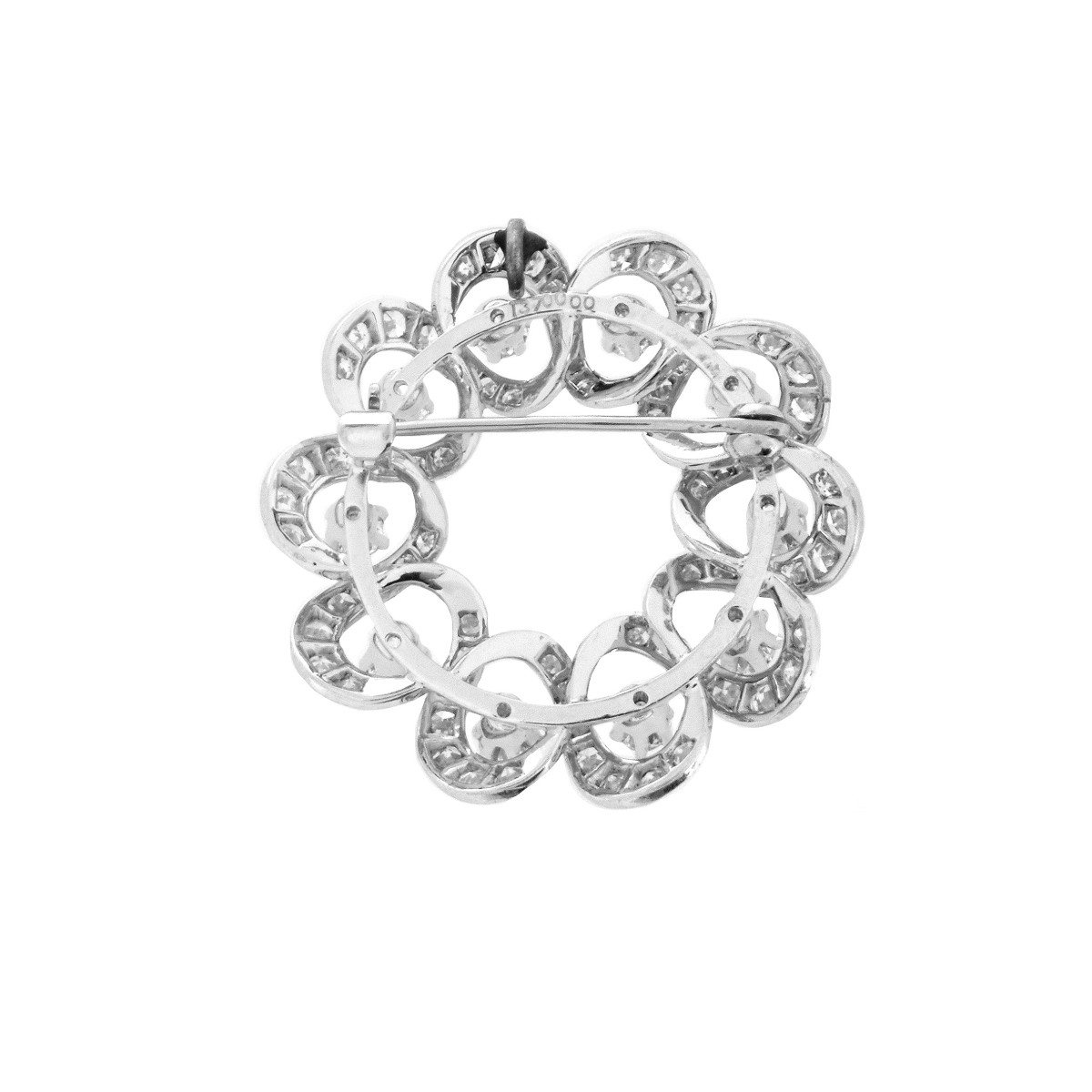 Diamond and Platinum Brooch