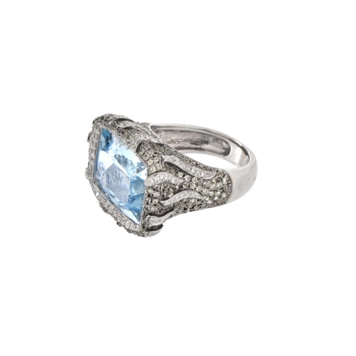 Topaz, Diamond and 18K Ring