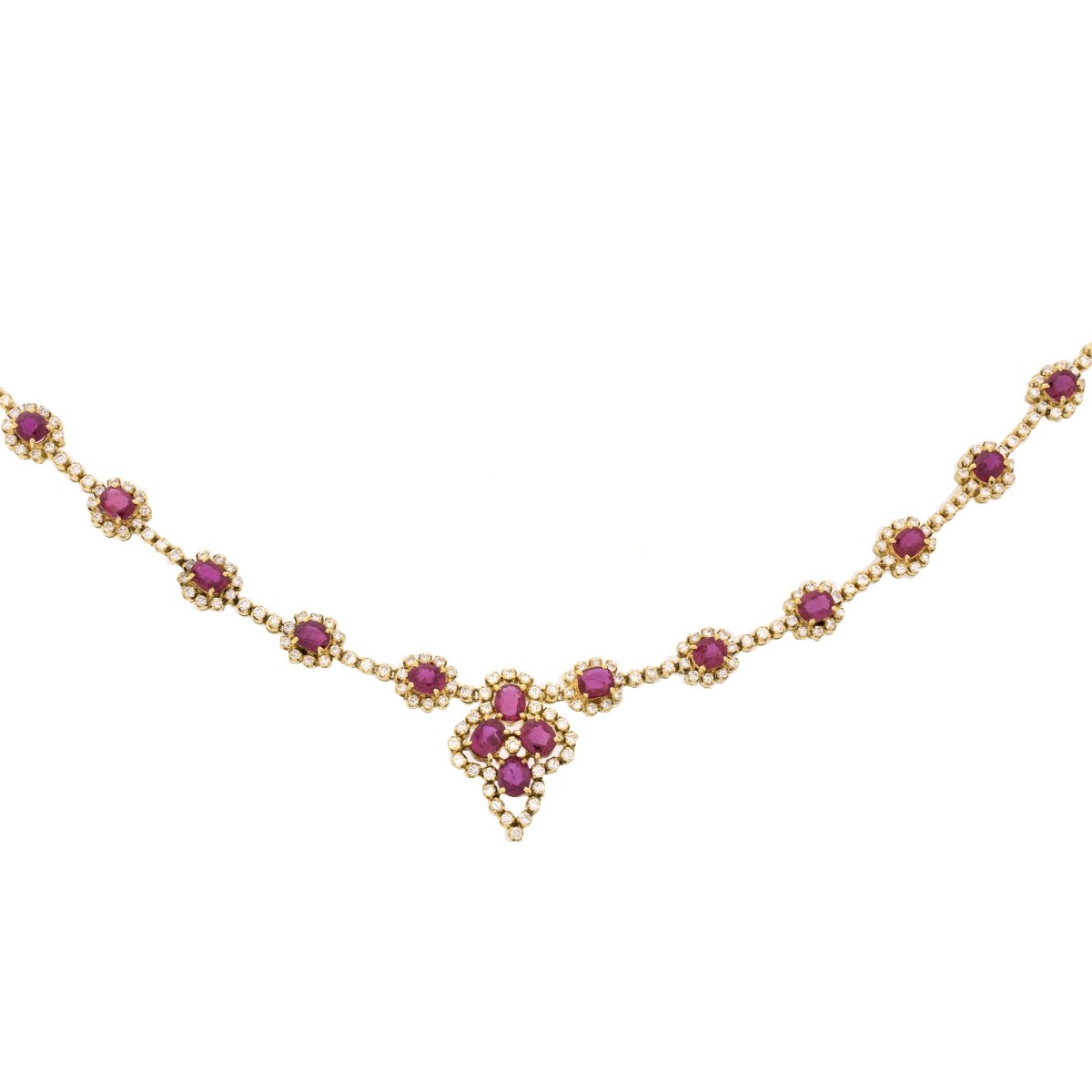 Ruby, Diamond and 18K Necklace