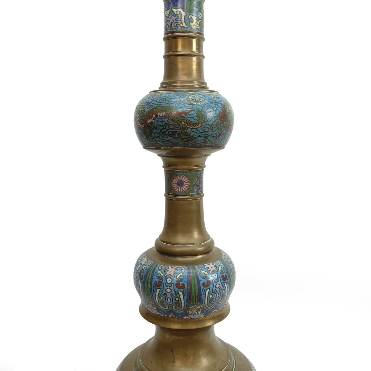 Antique Japanese Cloisonne Floor Lamp