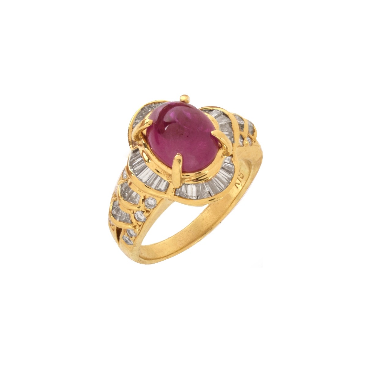 Ruby, Diamond and 18K Ring