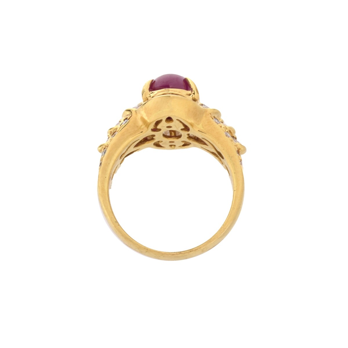 Ruby, Diamond and 18K Ring