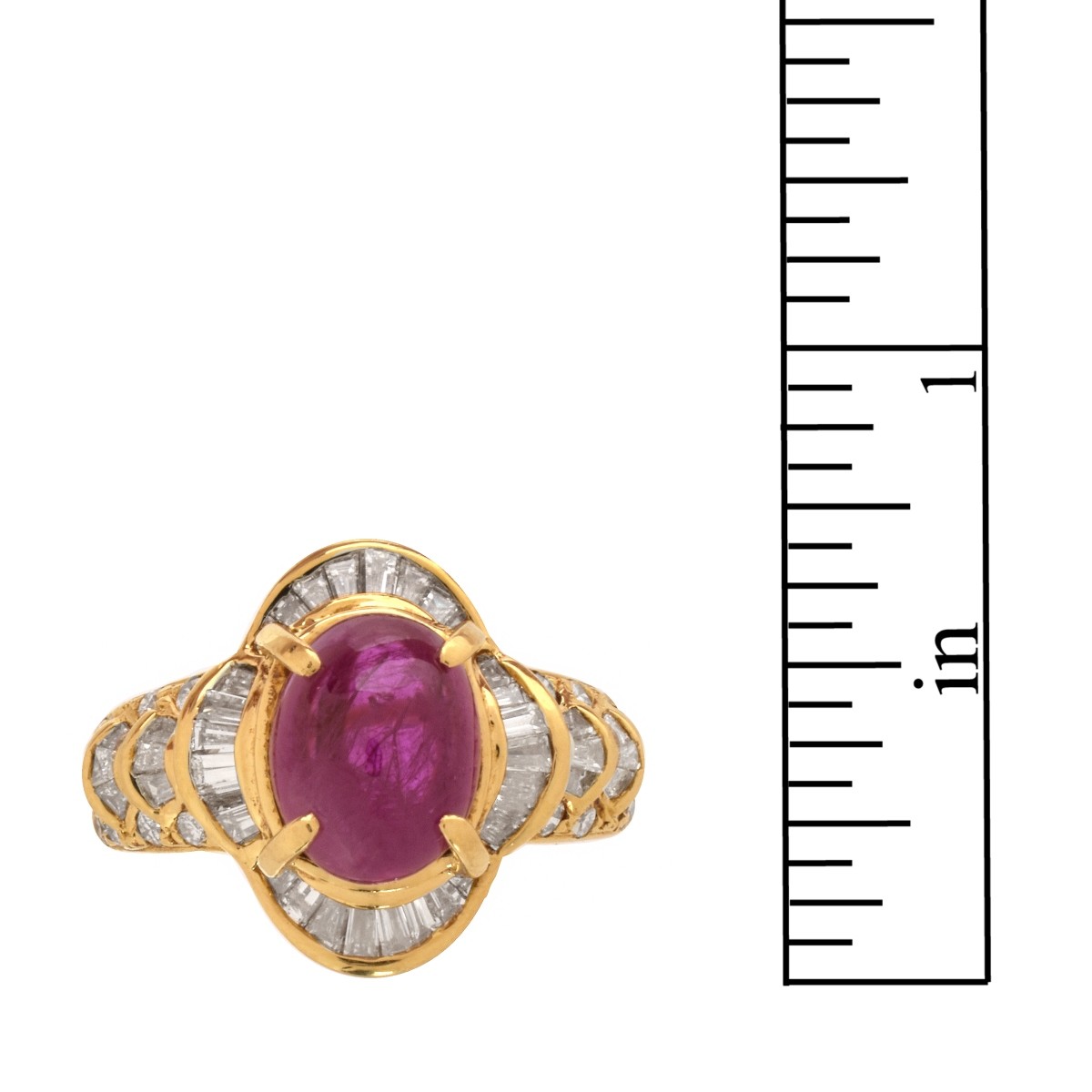 Ruby, Diamond and 18K Ring