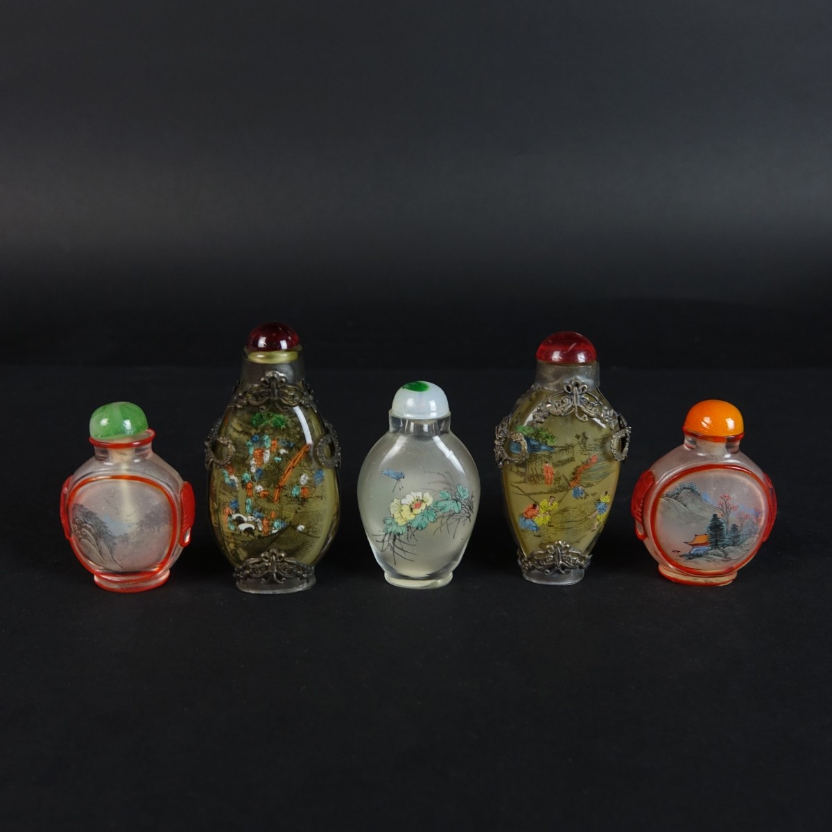 Five (5) Chinese Snuff Bottles