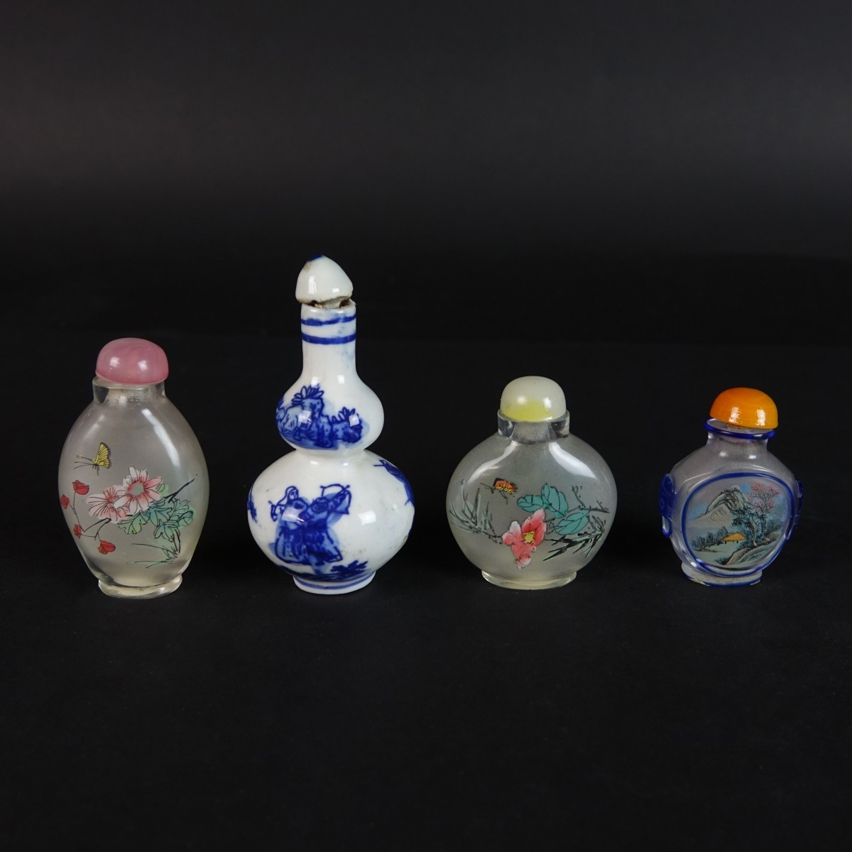 Four (4) Chinese Snuff Bottles