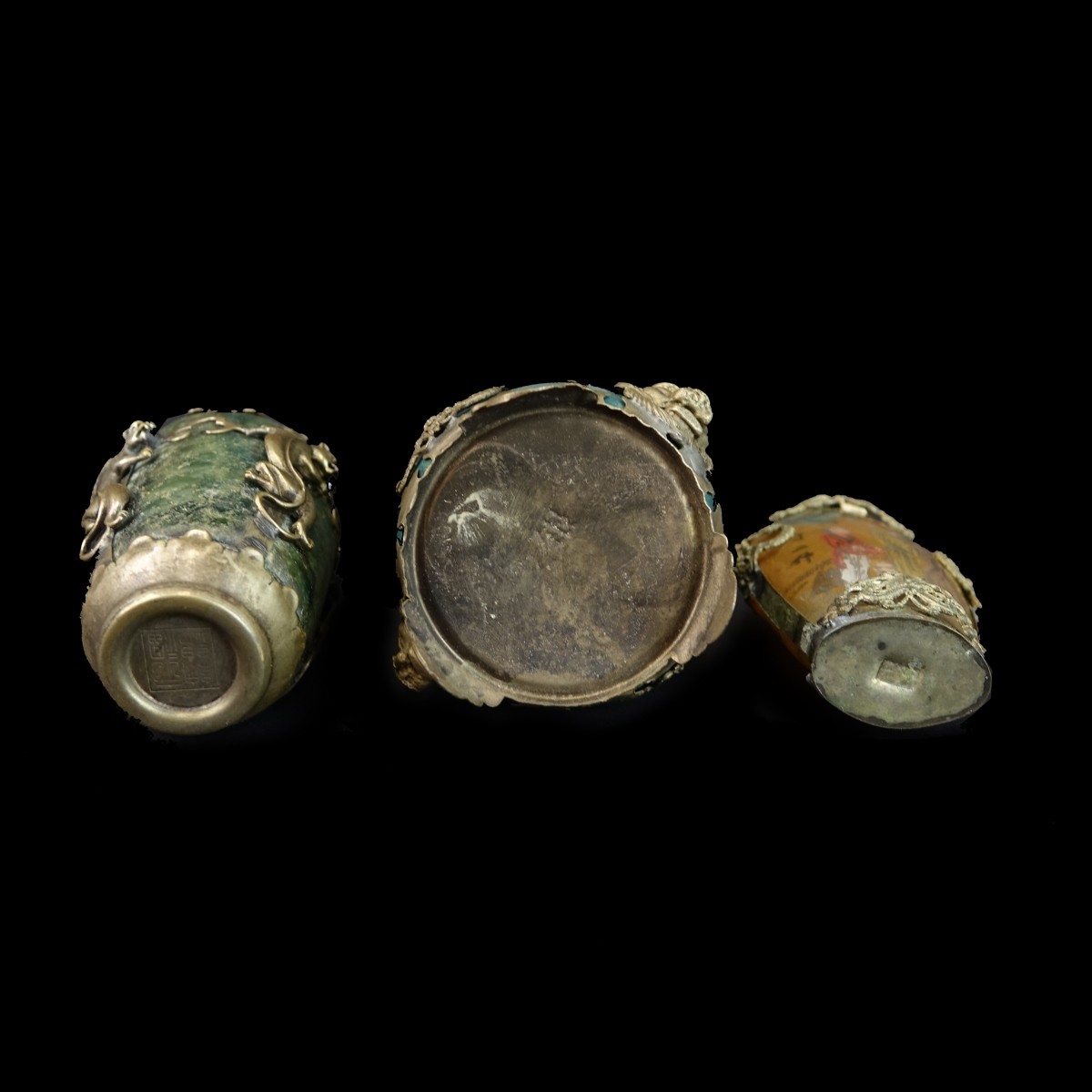 Three (3) Chinese Snuff Bottles