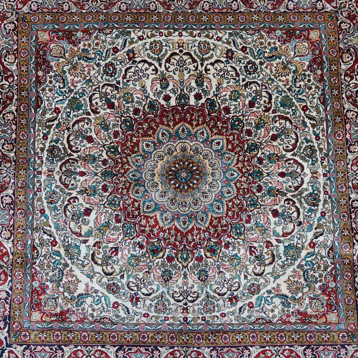 Semi Antique Middle Eastern Silk Rug