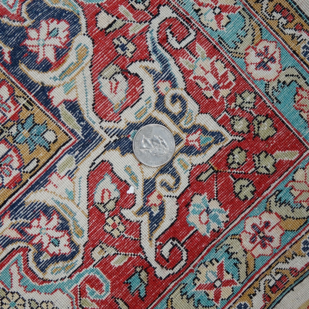 Semi Antique Middle Eastern Silk Rug