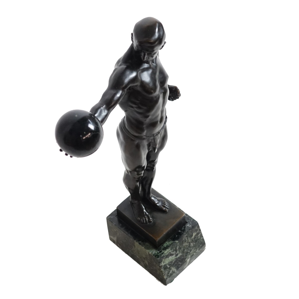 S. Bauer Bronze Sculpture on Marble Base