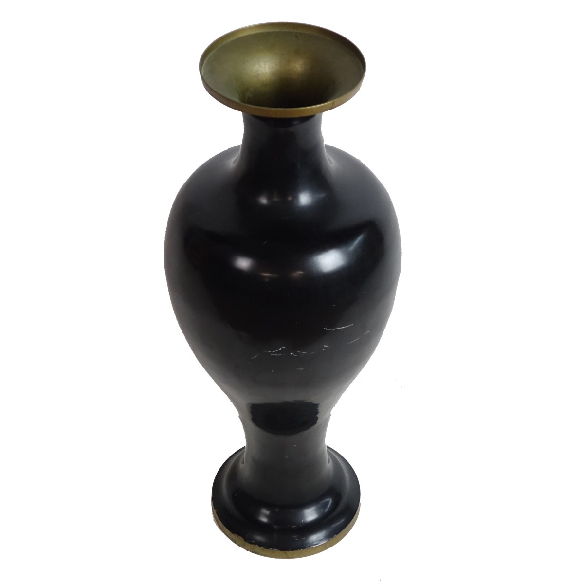 Japanese Black Lacquer and Inlaid Vase