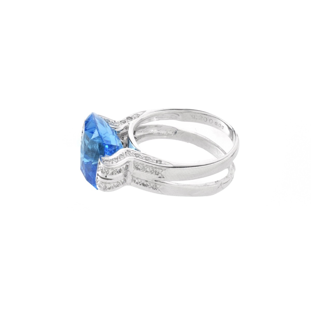 Topaz, Diamond and 18K Ring