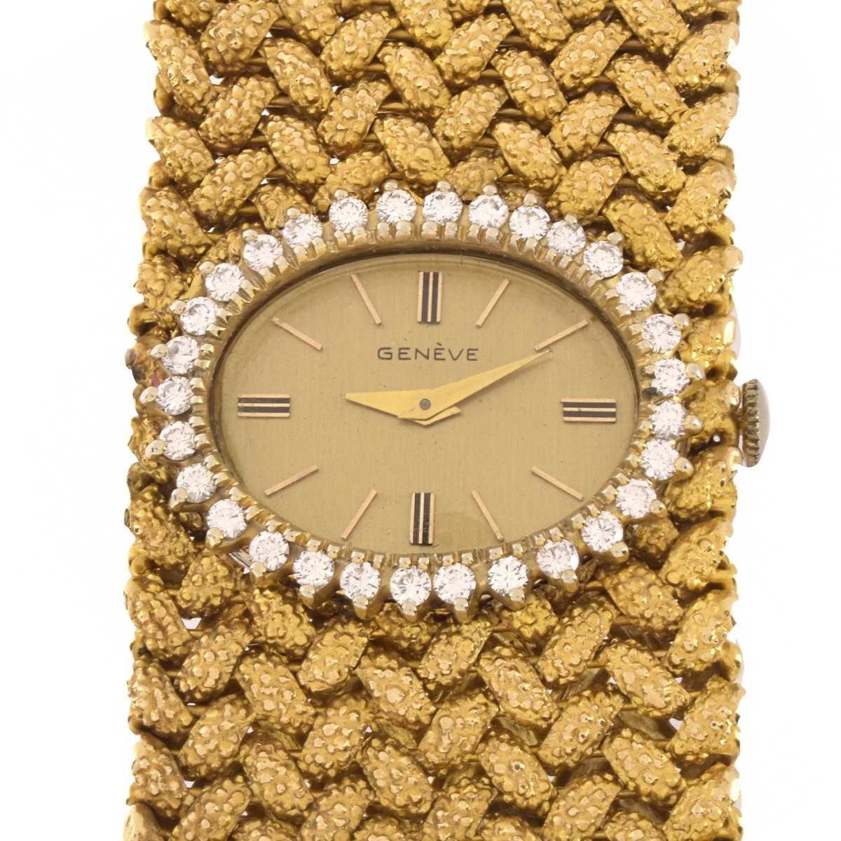 Geneve Diamond and 14K Watch