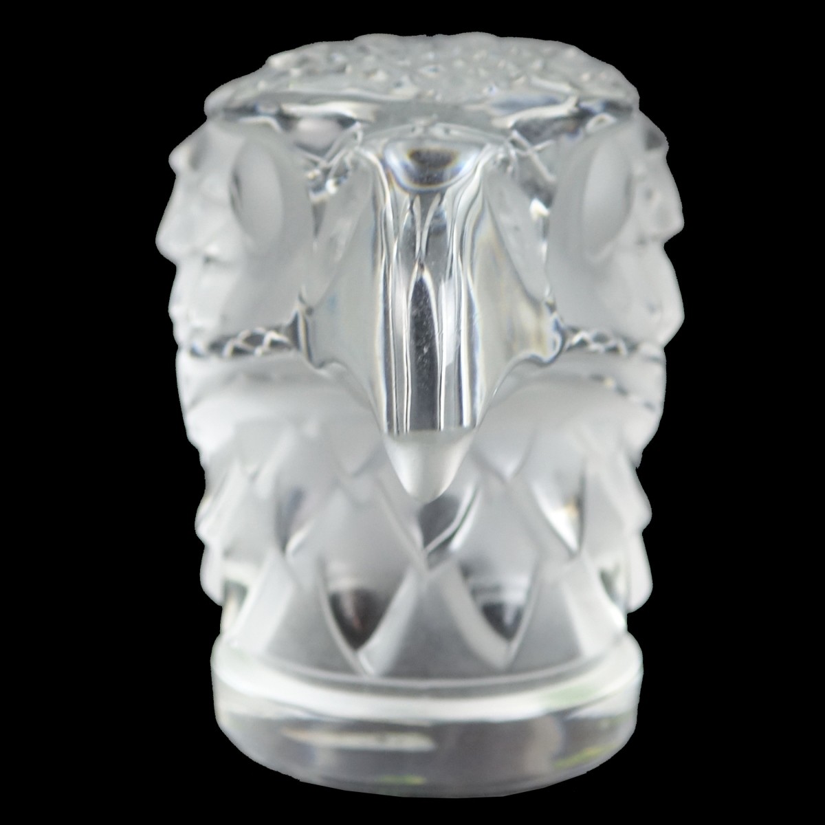 Lalique Frosted Crystal Eagle Head