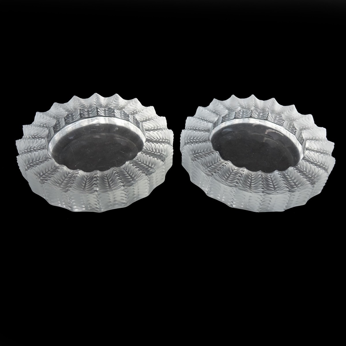 Two Lalique Ashtrays