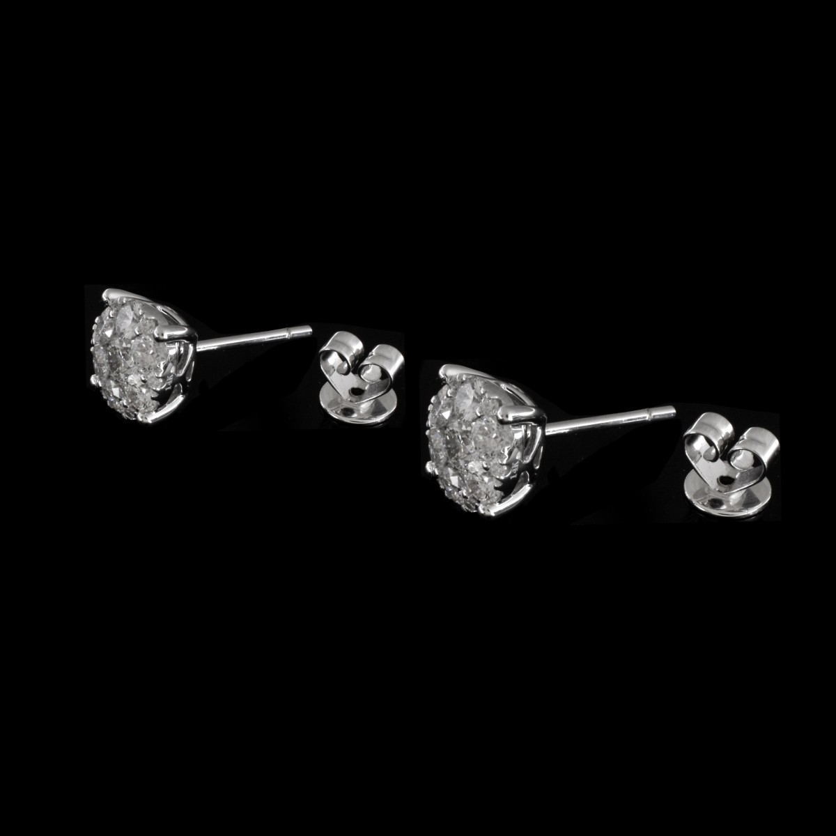 Diamond and 14K Ear Studs