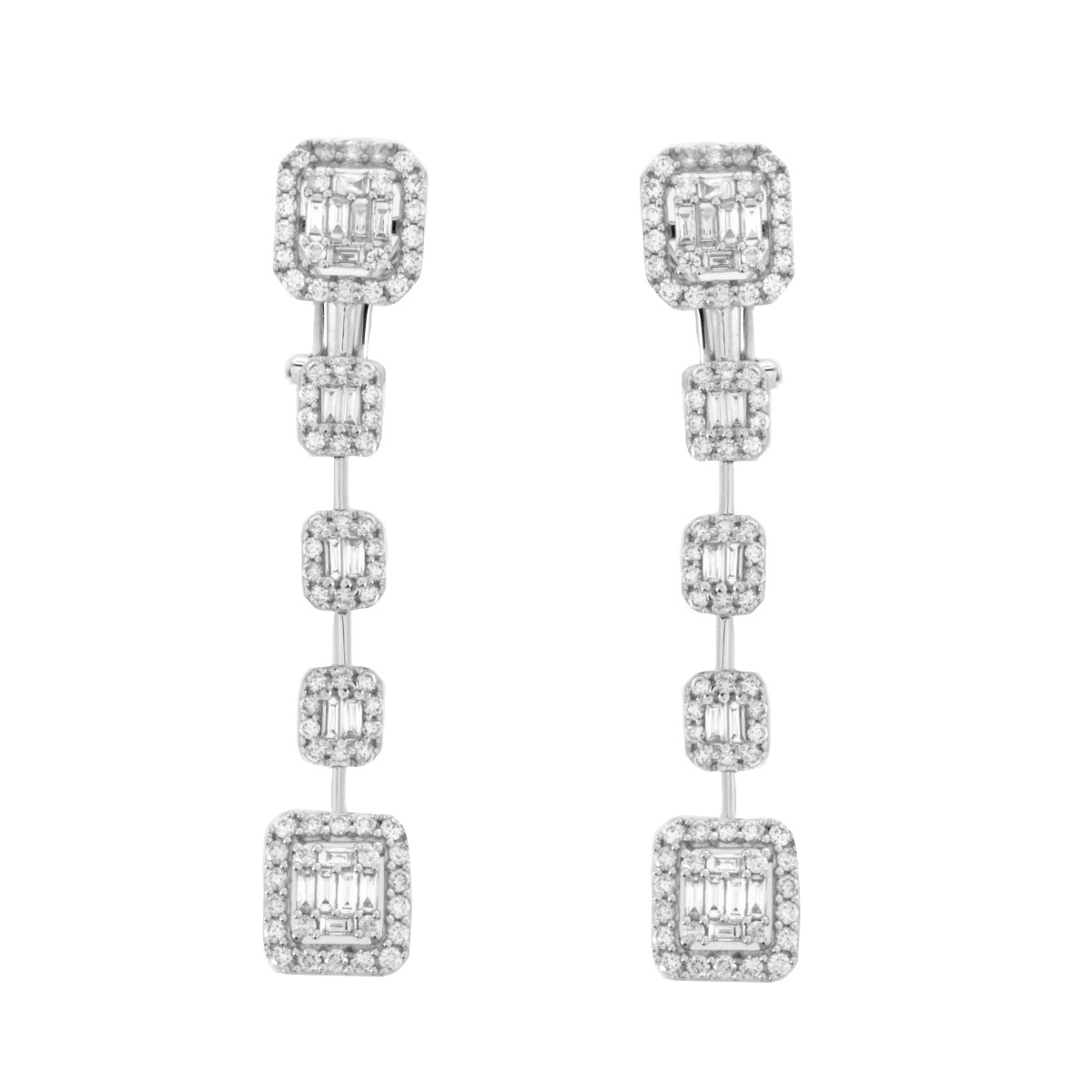 Diamond and 18K Earrings