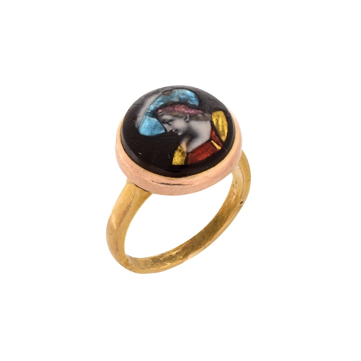 Antique 14K and Enamel Ring