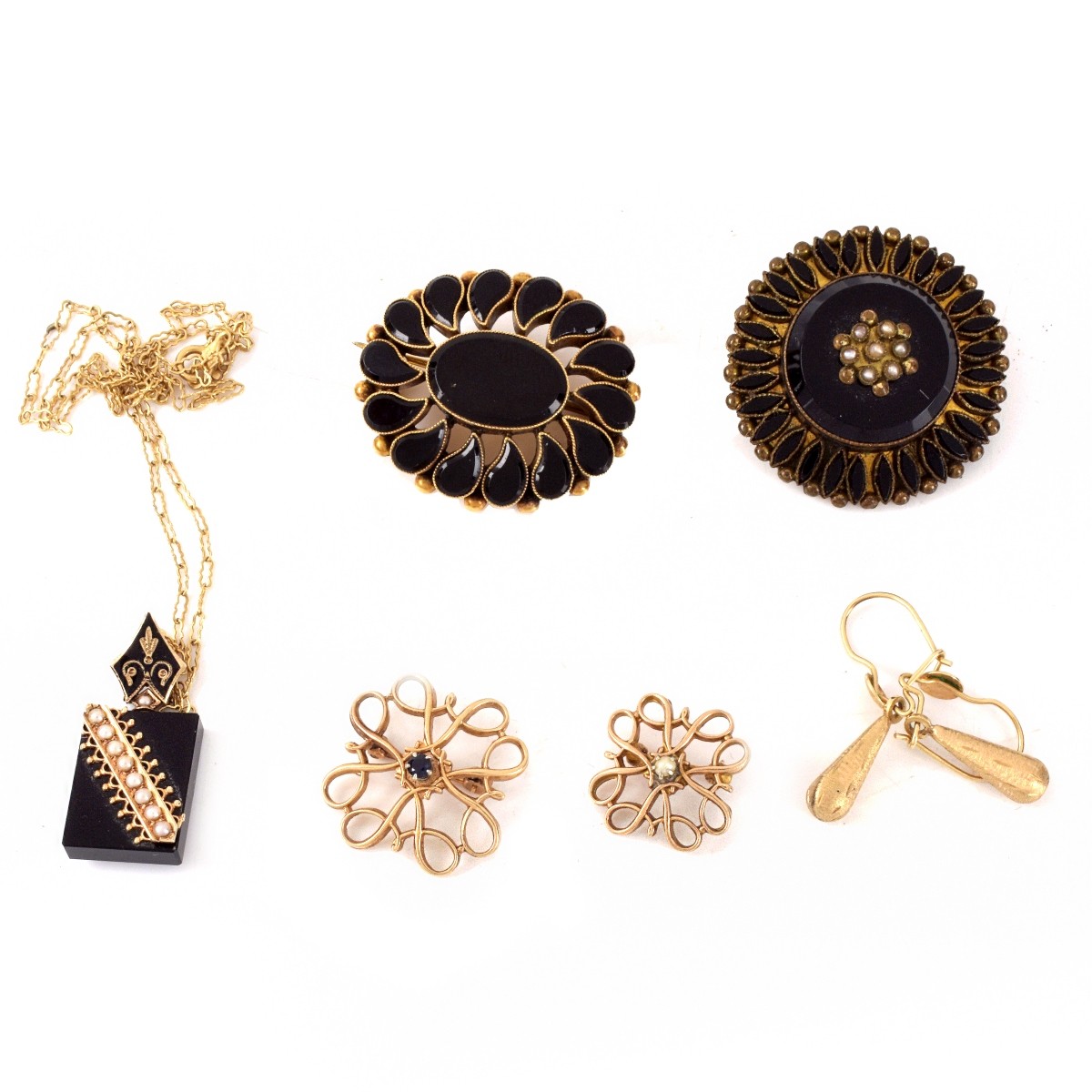 Gold and Onyx Jewelry