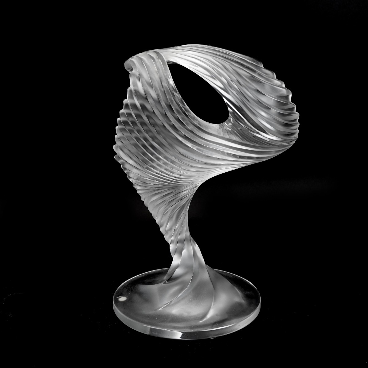 Lalique "Trophee" Frosted Crystal Sculpture